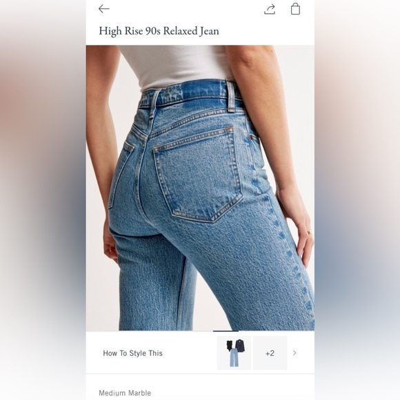 abercrombie high rise 90s relaxed jean - Picture 4 of 9